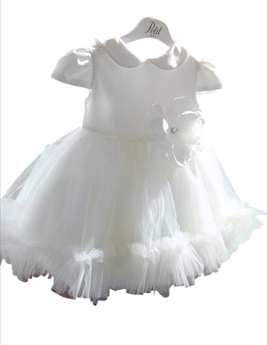 Abito Battesimo Petit con fiore