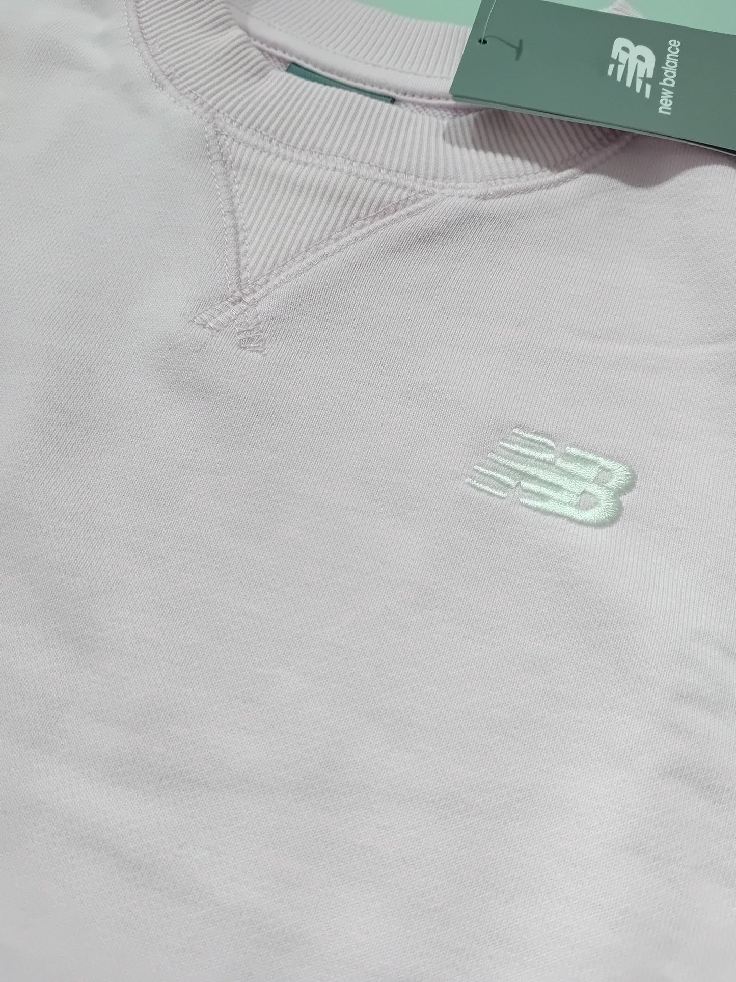 Brush Back Logo Crew New Balance - Child di Aurora Zonno