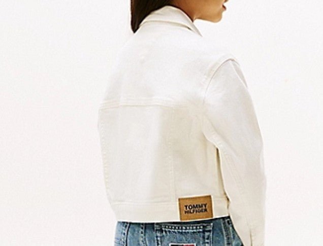 Giacca trucker in denim bianco - Child di Aurora Zonno