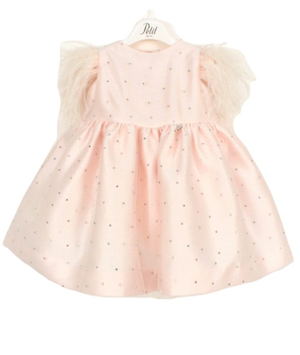 Abito Battesimo Petit con piume