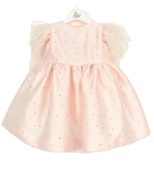 Abito Battesimo Petit con piume