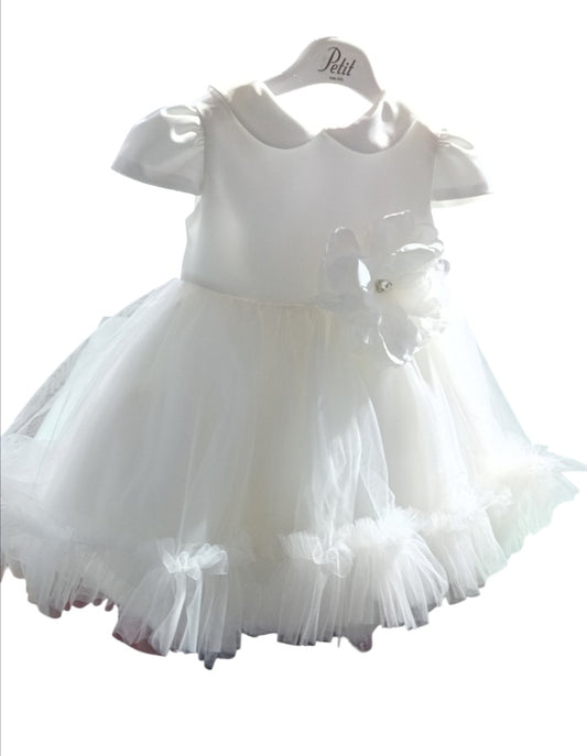 Abito Battesimo Petit con fiore