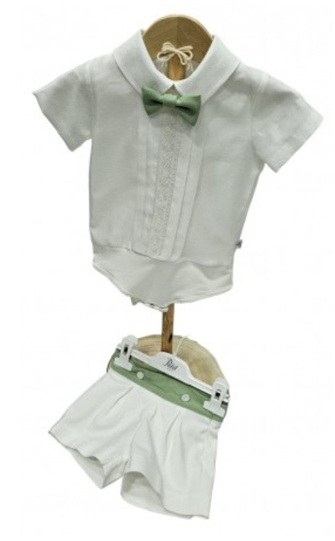 Completo Battesimo Petit bimbo verde