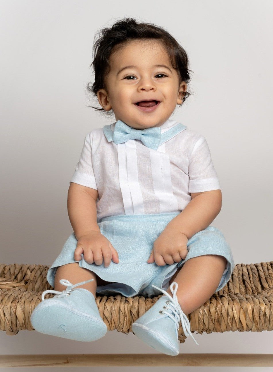 Completo Battesimo Petit bimbo celeste