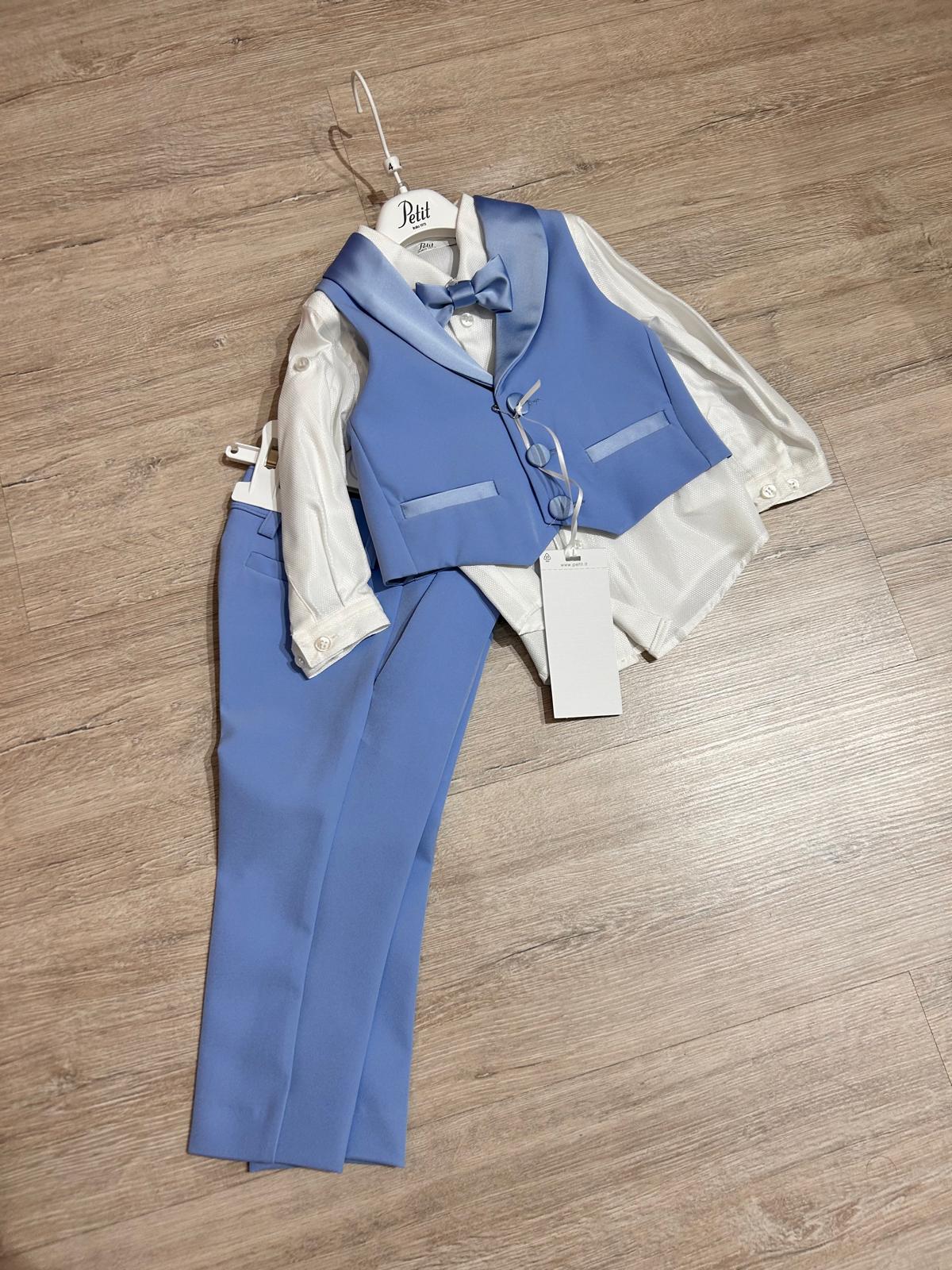 Vestito Battesimo Petit celeste