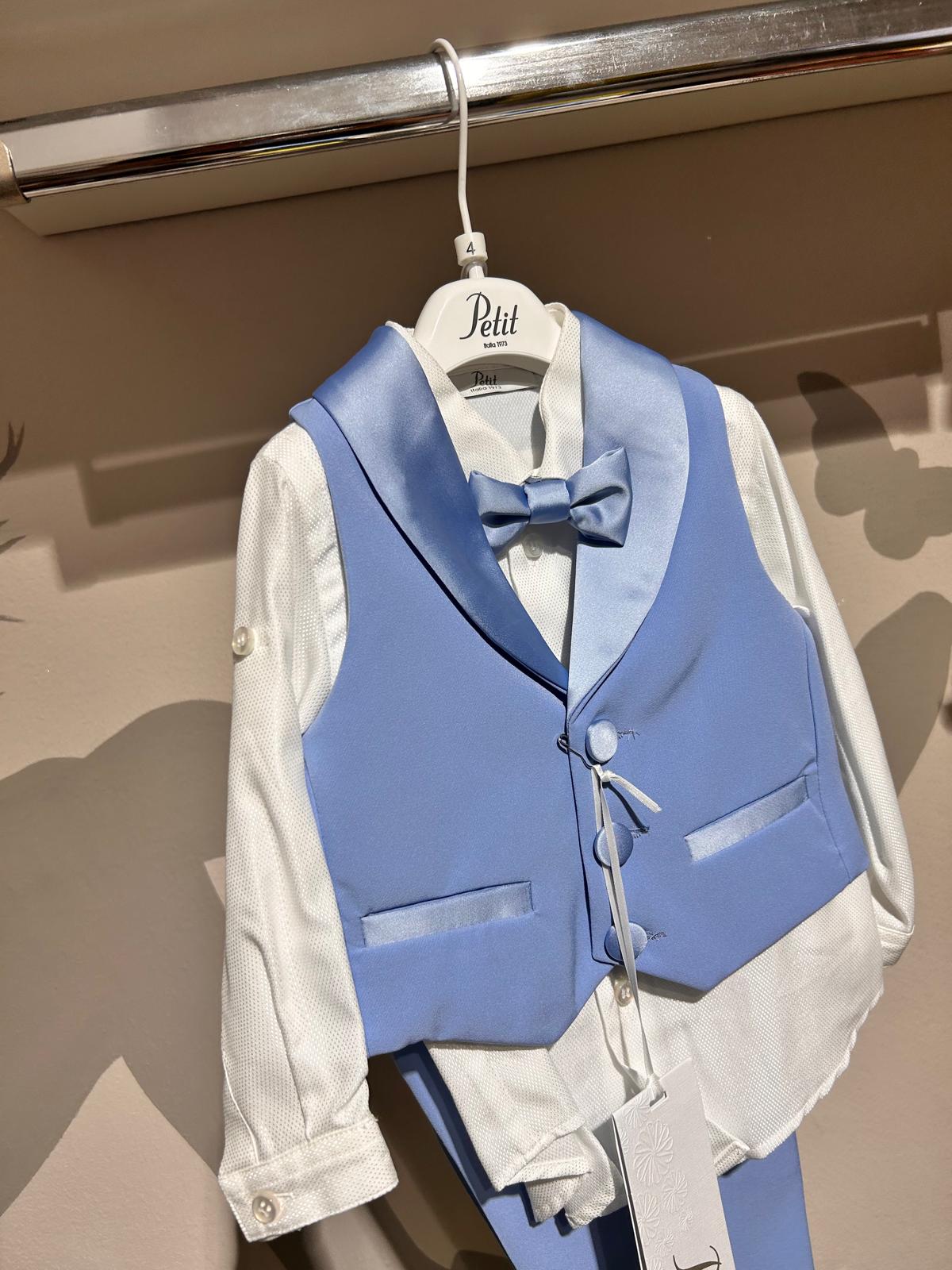 Vestito Battesimo Petit celeste