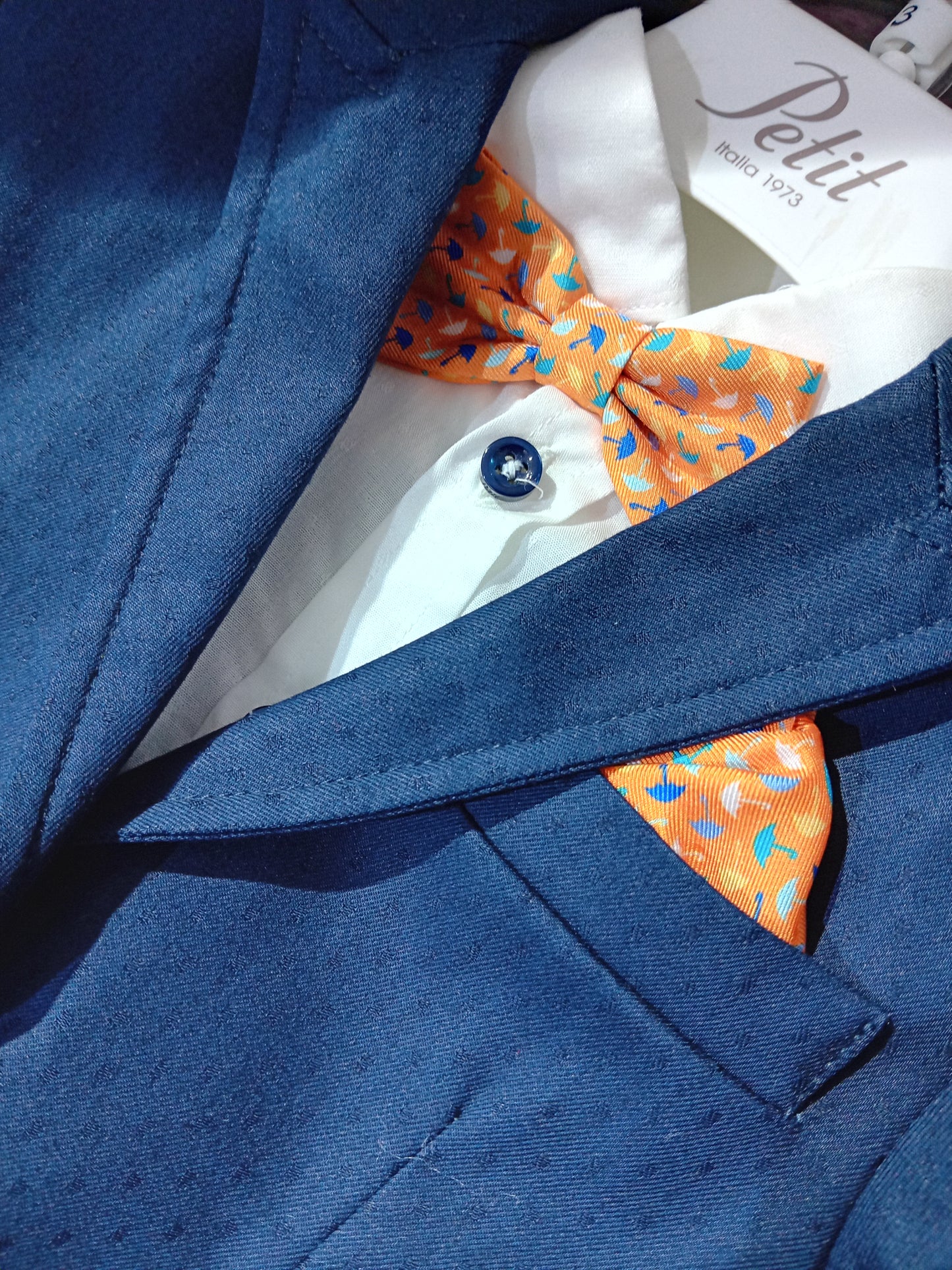 Vestito Battesimo Petit papillon arancione