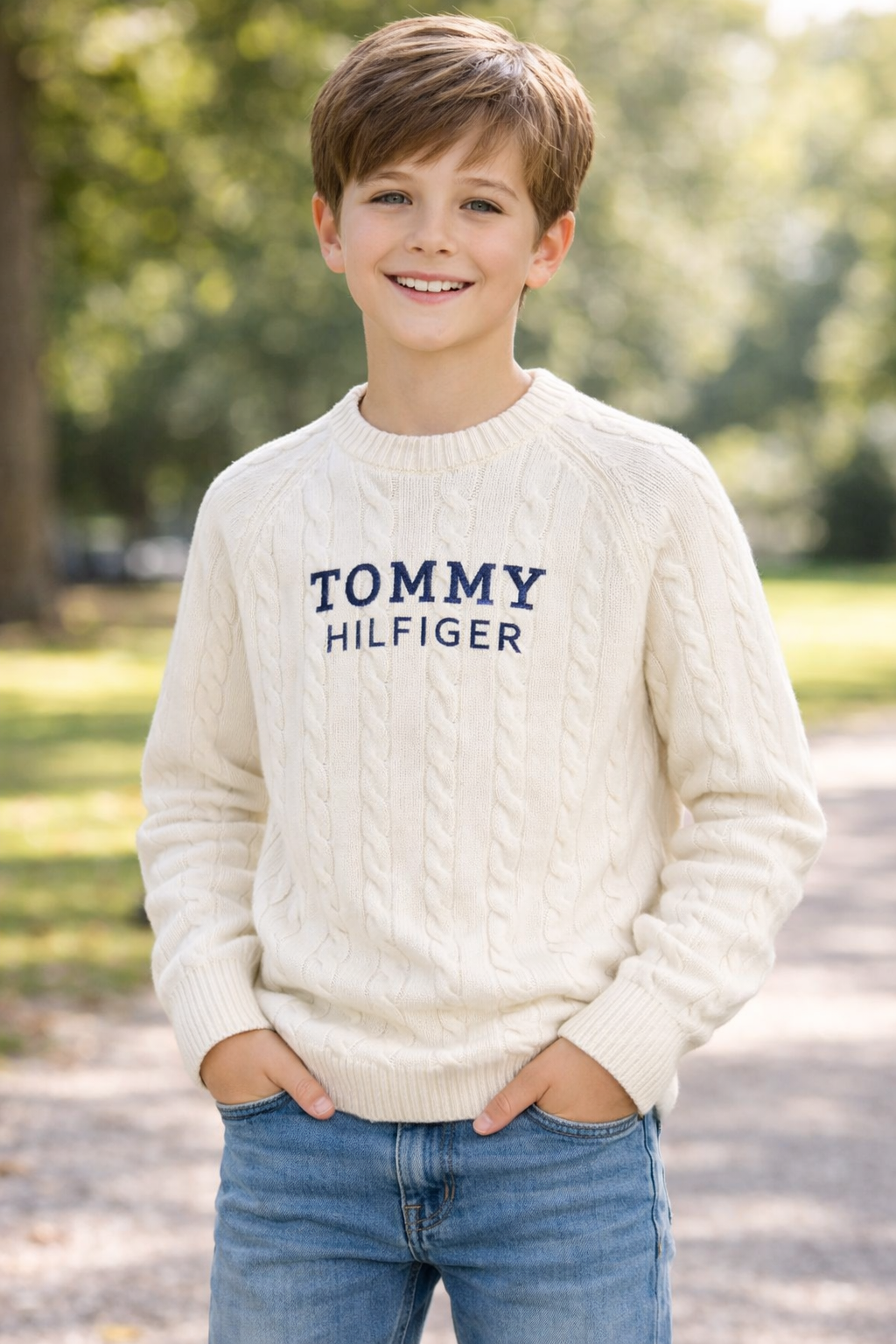 Maglioncino panna Tommy Hilfiger